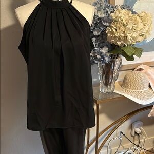 Elegant Black Halter Top